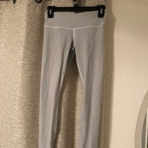 Lululemon leggings size 4, gray/white stripes